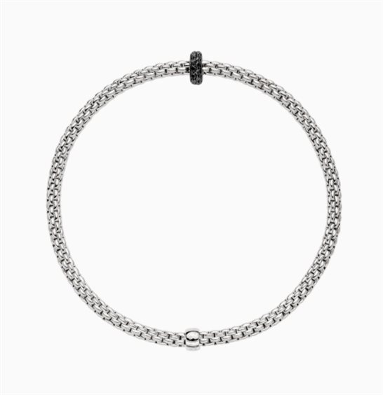 Bracciale Fope Prima in Oro bianco Diamante Black 0.20 Ct 74508BX_BN_B_X1X_L - 74508BX_BN_B_X1X_L